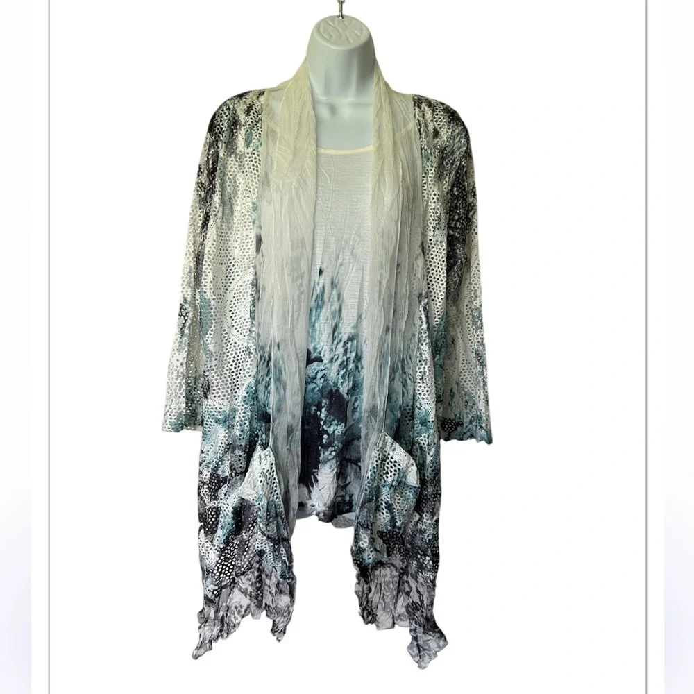 NWT Alberto Makali 2 in 1 attached cardigan and tank pockets Size L - Picture 6 of 7
